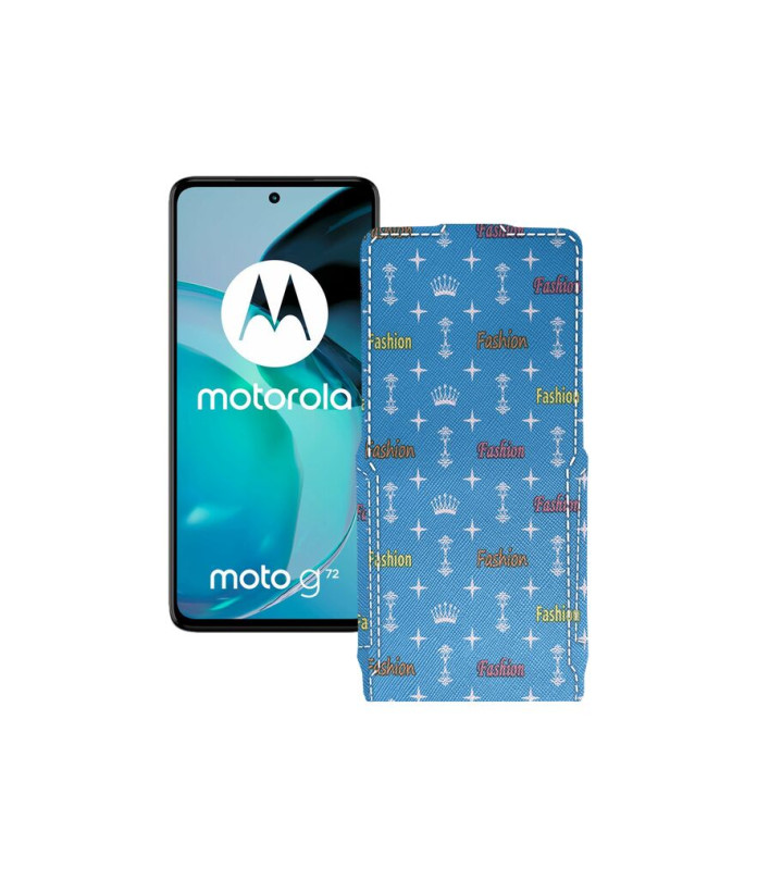 Чохол-флип з екошкіри для телефону Motorola Moto G72