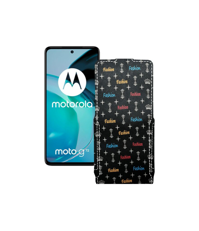 Чохол-флип з екошкіри для телефону Motorola Moto G72