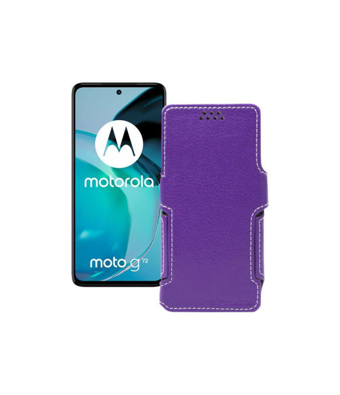 Чохол-книжка з екошкіри для телефону Motorola Moto G72