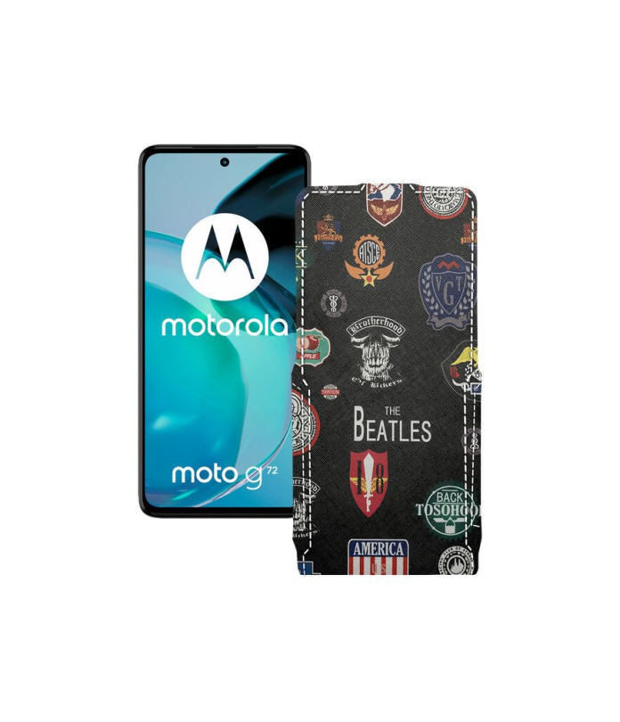 Чохол-флип з екошкіри для телефону Motorola Moto G72