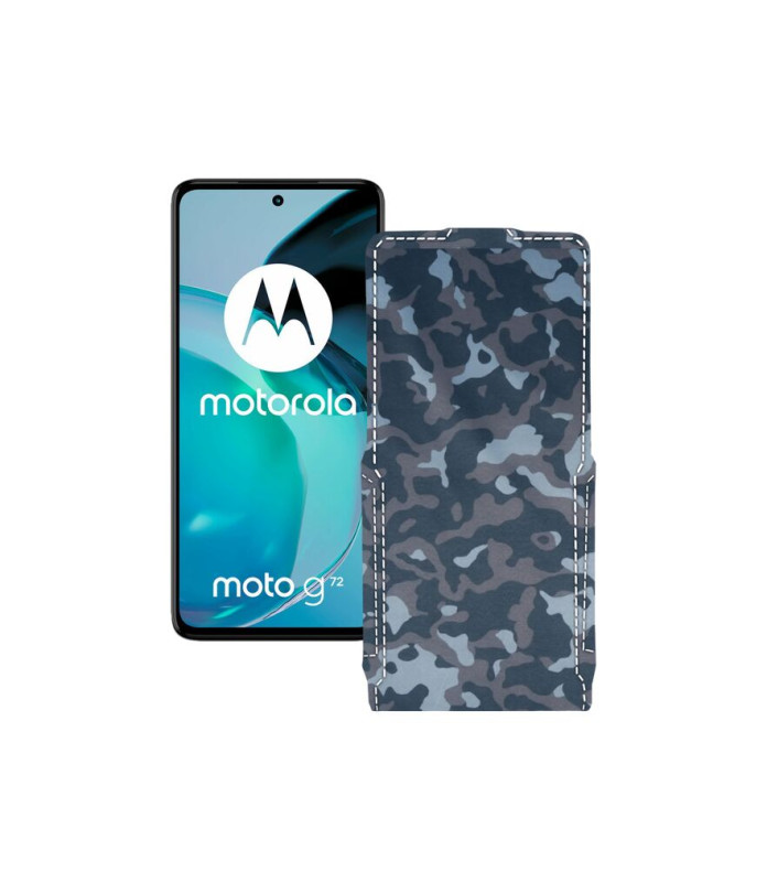 Чохол-флип з екошкіри для телефону Motorola Moto G72