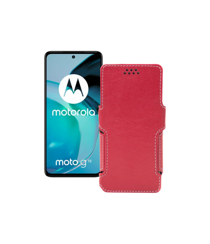 Чохол-книжка з екошкіри для телефону Motorola Moto G72