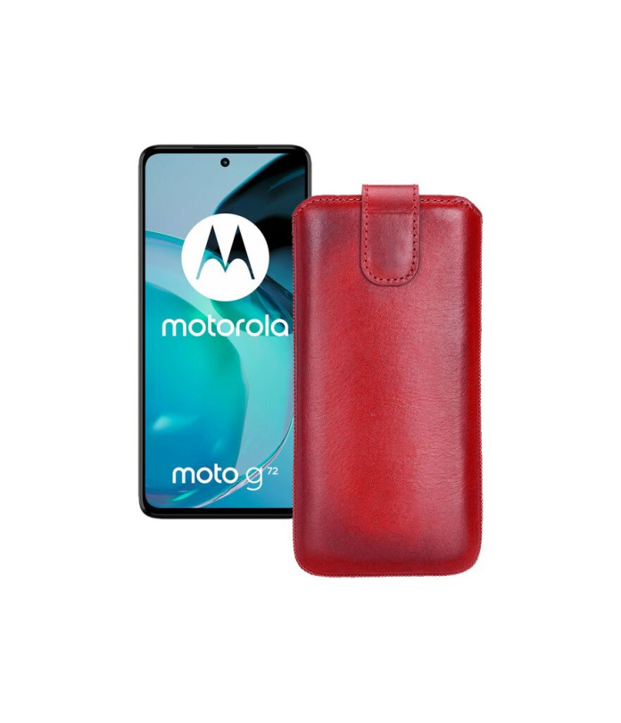 Витяжка з екошкіри для телефону Motorola Moto G72