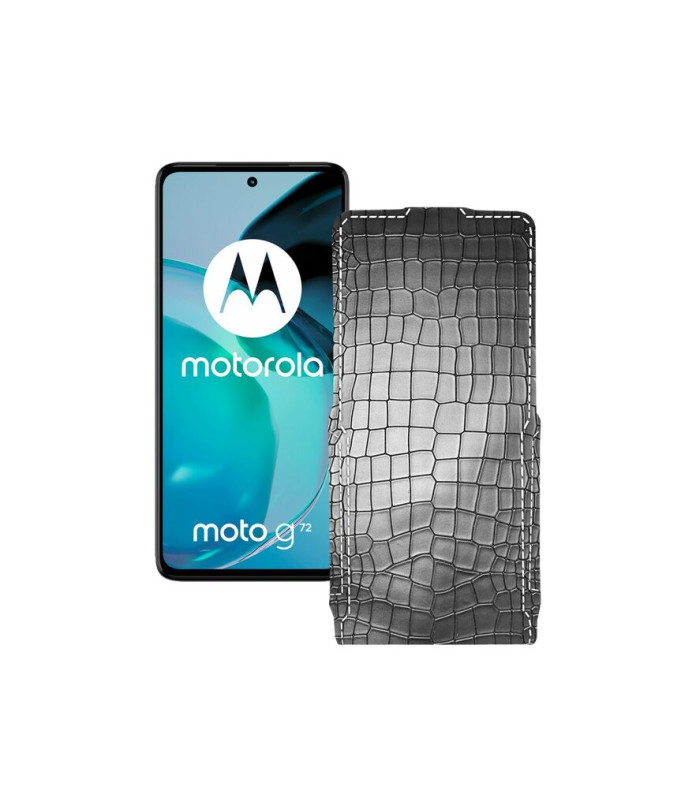 Чохол-флип з екошкіри для телефону Motorola Moto G72