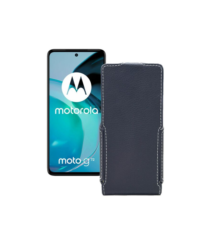 Чохол-флип з екошкіри для телефону Motorola Moto G72