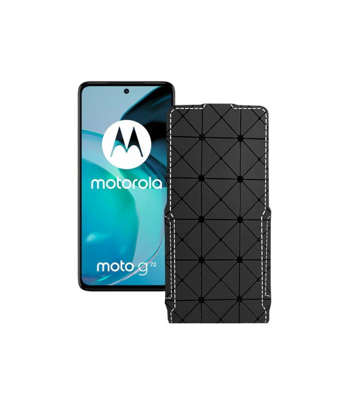 Чохол-флип з екошкіри для телефону Motorola Moto G72