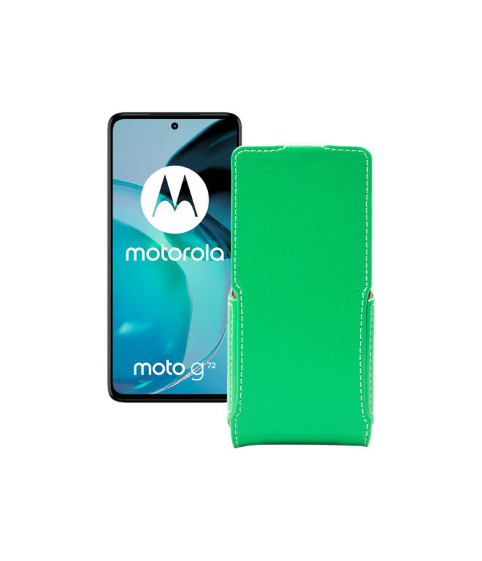 Чохол-флип з екошкіри для телефону Motorola Moto G72