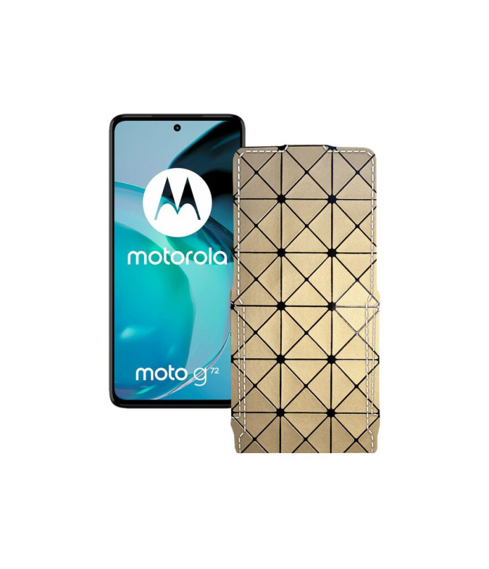 Чохол-флип з екошкіри для телефону Motorola Moto G72