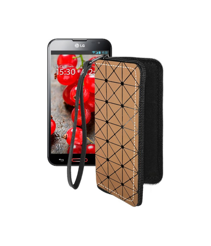 Чохол-гаманець з екошкіри для телефону LG Optimus G Pro