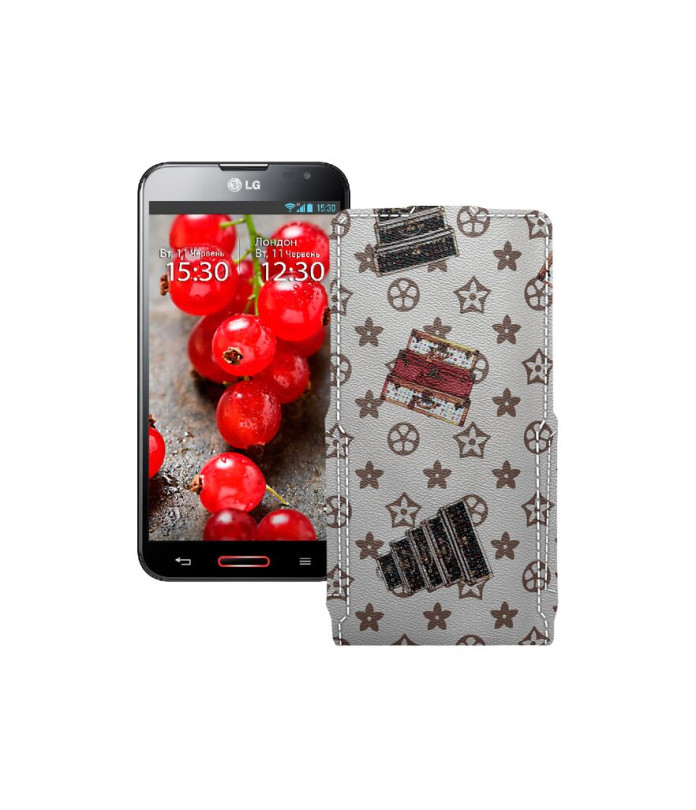 Чохол-флип з екошкіри для телефону LG Optimus G Pro