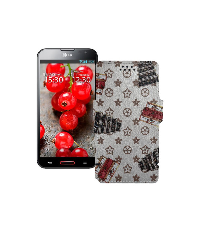 Чохол-книжка з екошкіри для телефону LG Optimus G Pro