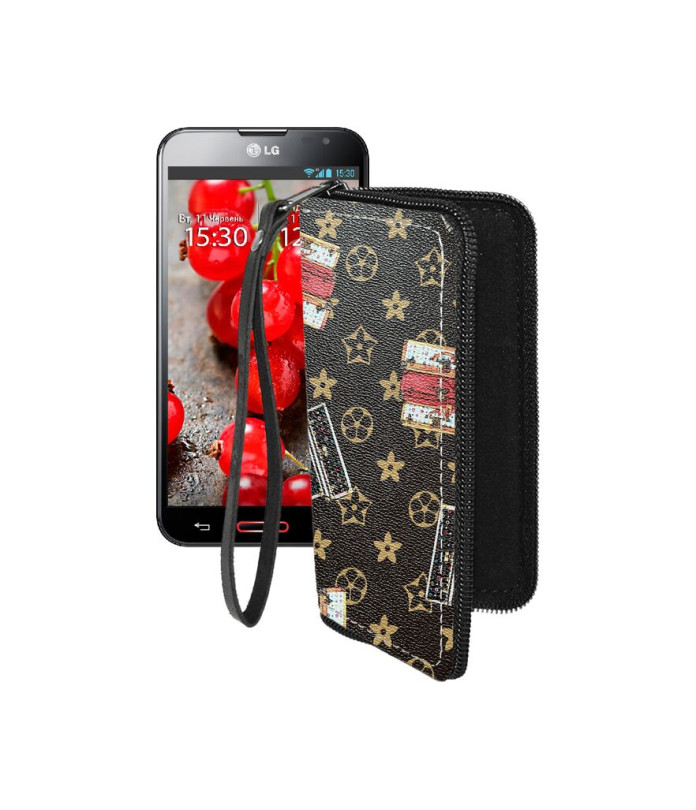 Чохол-гаманець з екошкіри для телефону LG Optimus G Pro