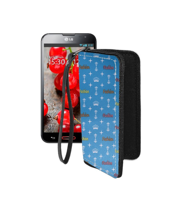 Чохол-гаманець з екошкіри для телефону LG Optimus G Pro