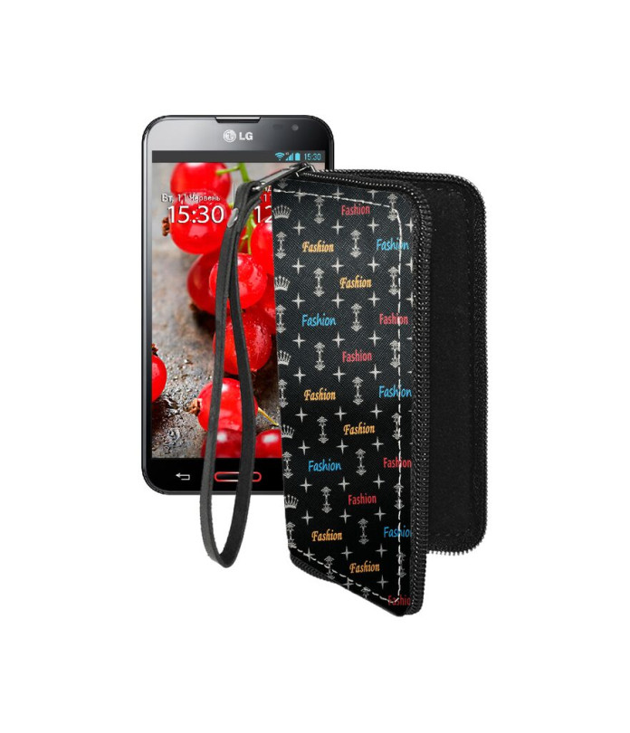 Чохол-гаманець з екошкіри для телефону LG Optimus G Pro