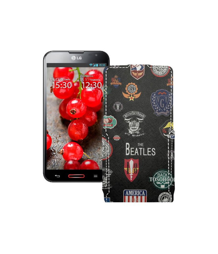 Чохол-флип з екошкіри для телефону LG Optimus G Pro