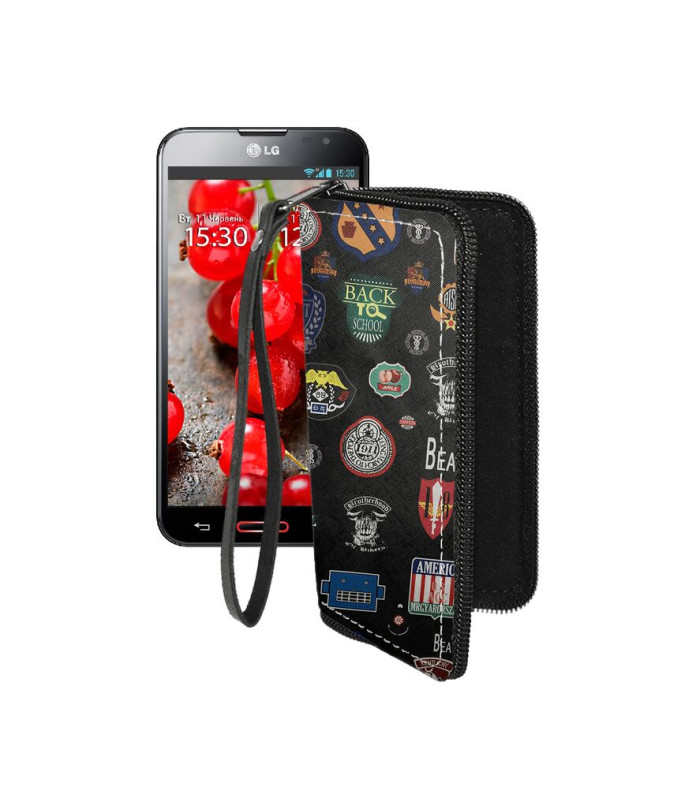Чохол-гаманець з екошкіри для телефону LG Optimus G Pro