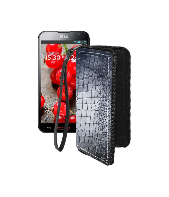 Чохол-гаманець з екошкіри для телефону LG Optimus G Pro