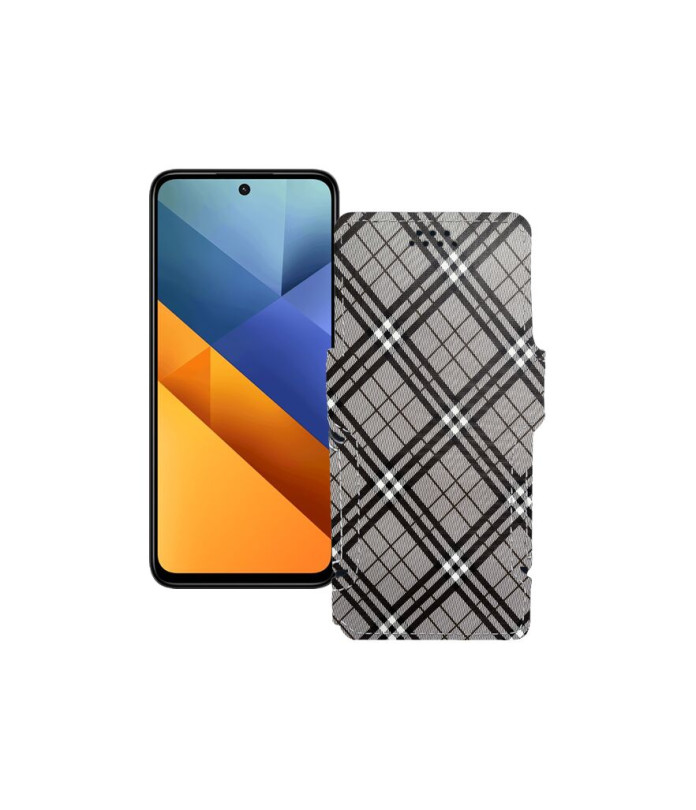 Чохол-книжка з екошкіри для телефону Xiaomi Poco M6 4G