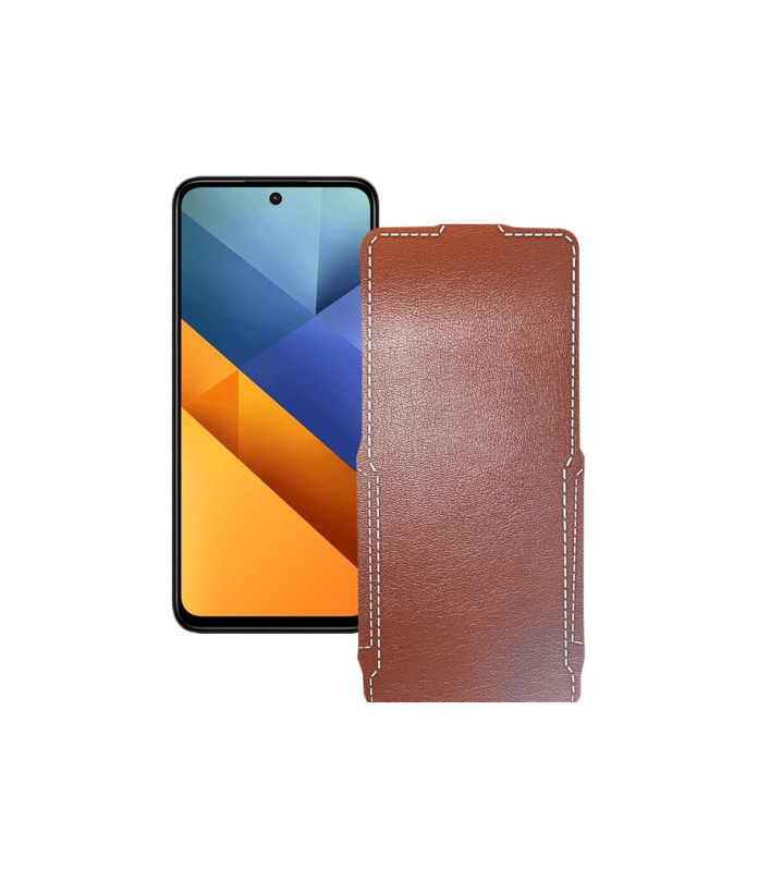 Чохол-флип з екошкіри для телефону Xiaomi Poco M6 4G