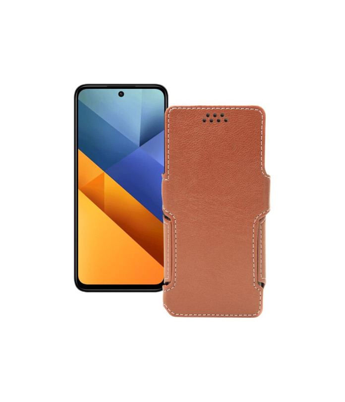 Чохол-книжка з екошкіри для телефону Xiaomi Poco M6 4G