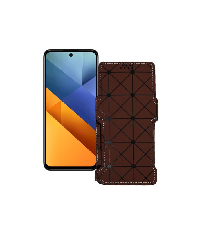 Чохол-книжка з екошкіри для телефону Xiaomi Poco M6 4G