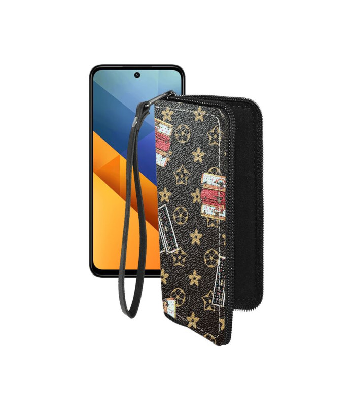 Чохол-гаманець з екошкіри для телефону Xiaomi Poco M6 4G