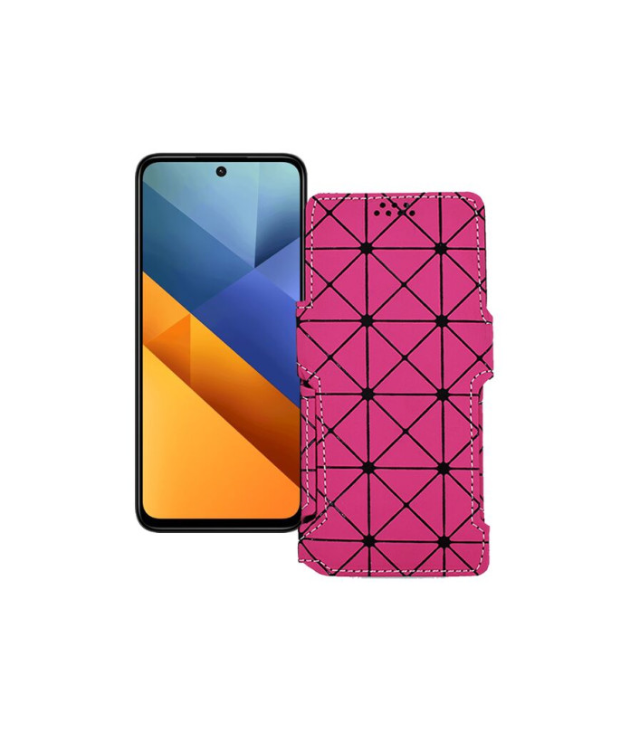 Чохол-книжка з екошкіри для телефону Xiaomi Poco M6 4G