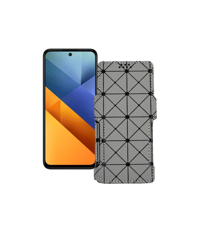 Чохол-книжка з екошкіри для телефону Xiaomi Poco M6 4G