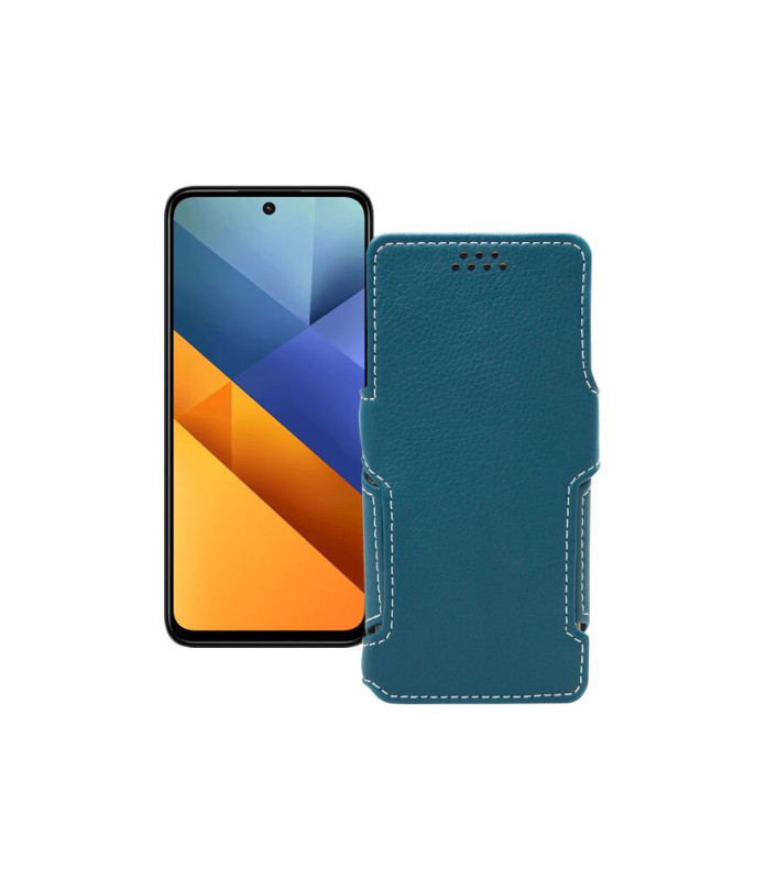 Чохол-книжка з екошкіри для телефону Xiaomi Poco M6 4G