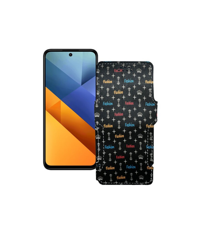 Чохол-книжка з екошкіри для телефону Xiaomi Poco M6 4G