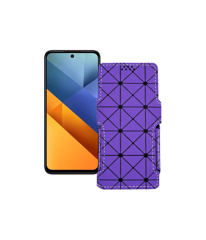 Чохол-книжка з екошкіри для телефону Xiaomi Poco M6 4G