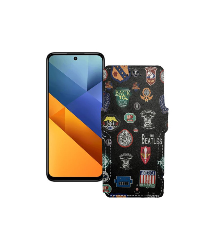 Чохол-книжка з екошкіри для телефону Xiaomi Poco M6 4G