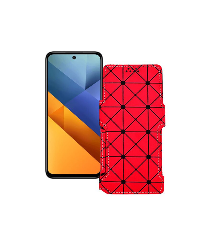 Чохол-книжка з екошкіри для телефону Xiaomi Poco M6 4G