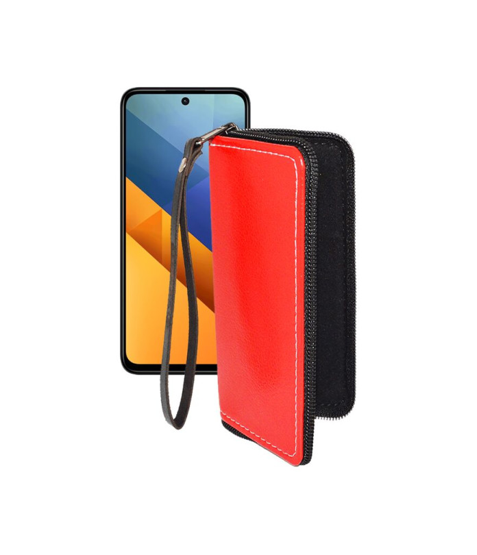 Чохол-гаманець з екошкіри для телефону Xiaomi Poco M6 4G