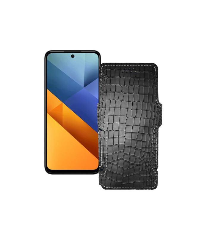Чохол-книжка з екошкіри для телефону Xiaomi Poco M6 4G