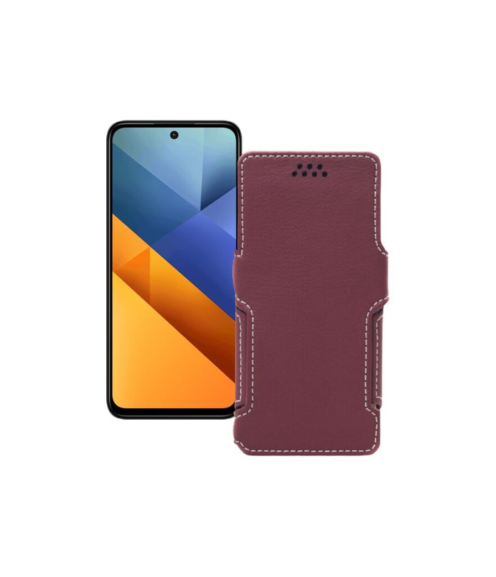 Чохол-книжка з екошкіри для телефону Xiaomi Poco M6 4G