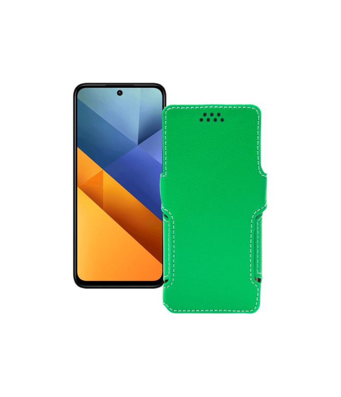 Чохол-книжка з екошкіри для телефону Xiaomi Poco M6 4G