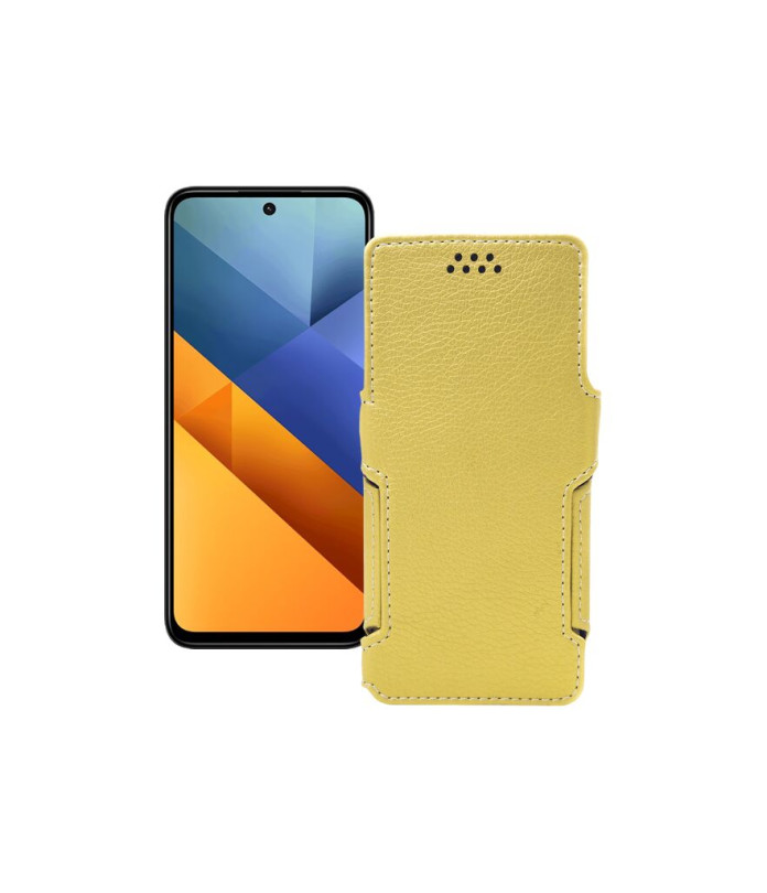 Чохол-книжка з екошкіри для телефону Xiaomi Poco M6 4G