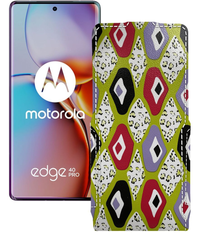 Чохол-флип з екошкіри для телефону Motorola Edge 40 Pro