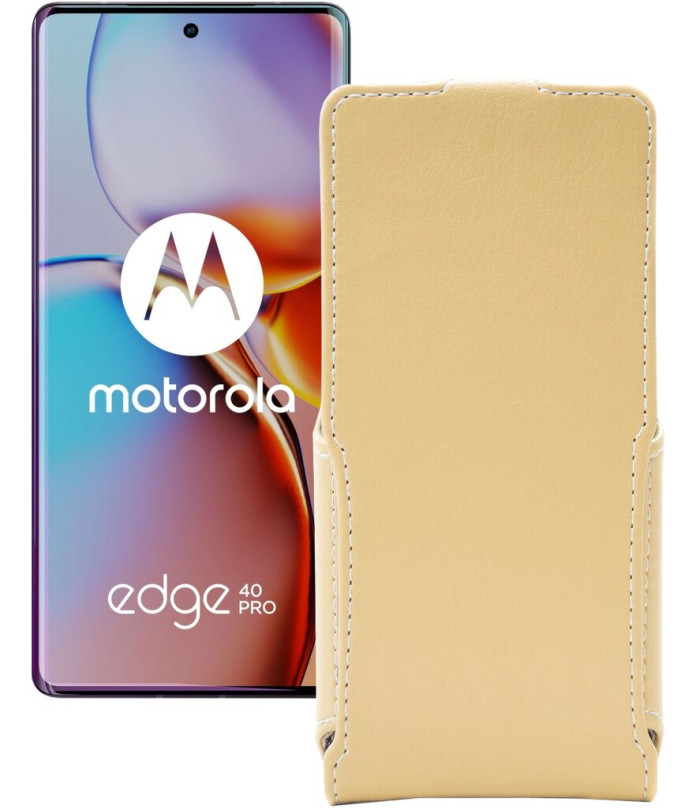 Чохол-флип з екошкіри для телефону Motorola Edge 40 Pro