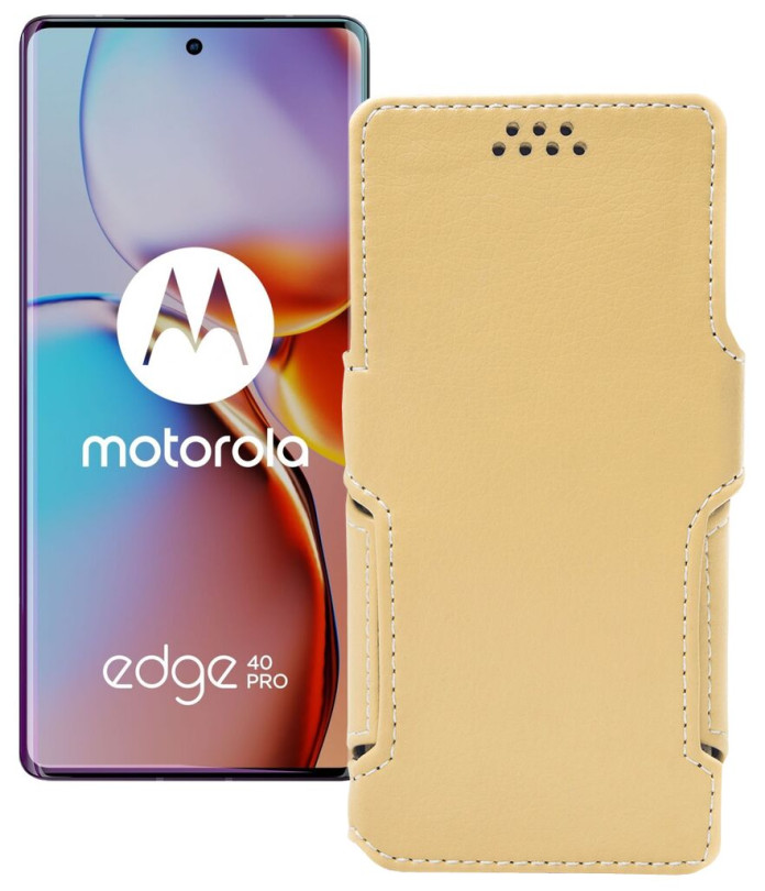 Чохол-книжка з екошкіри для телефону Motorola Edge 40 Pro