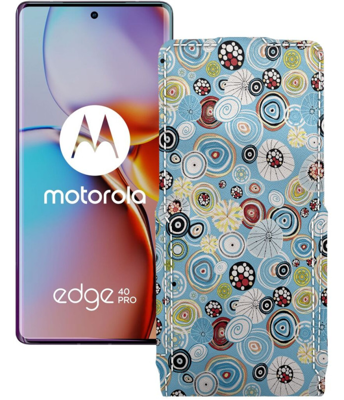 Чохол-флип з екошкіри для телефону Motorola Edge 40 Pro