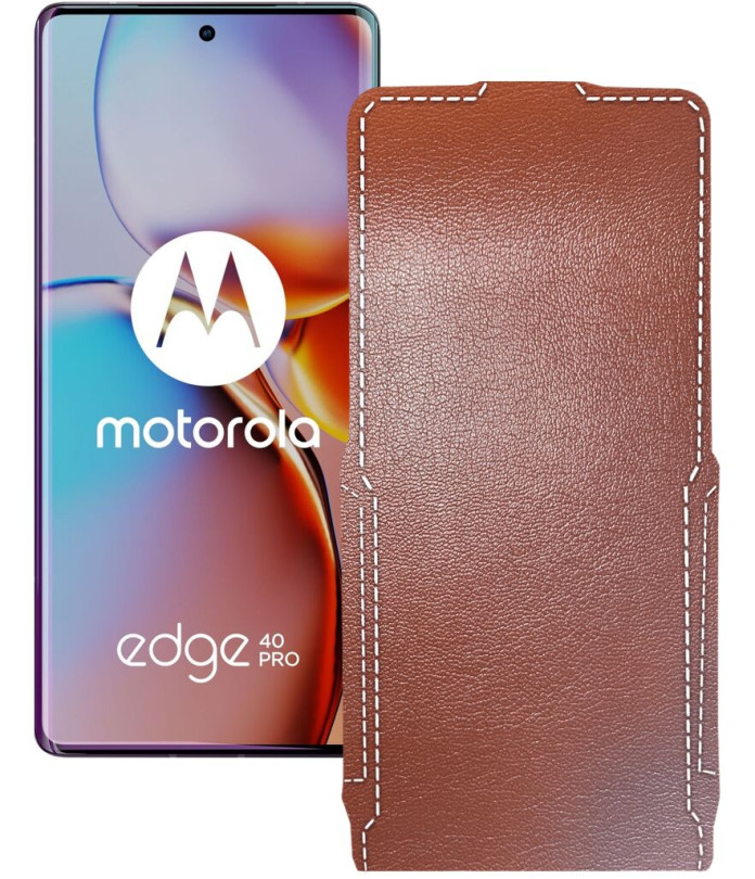 Чохол-флип з екошкіри для телефону Motorola Edge 40 Pro