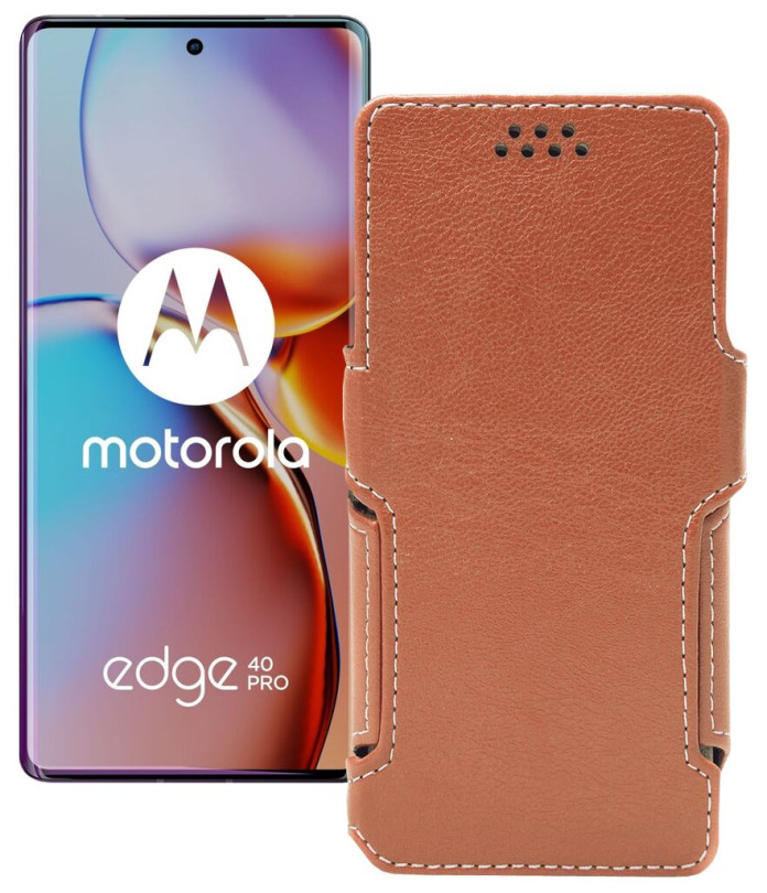 Чохол-книжка з екошкіри для телефону Motorola Edge 40 Pro