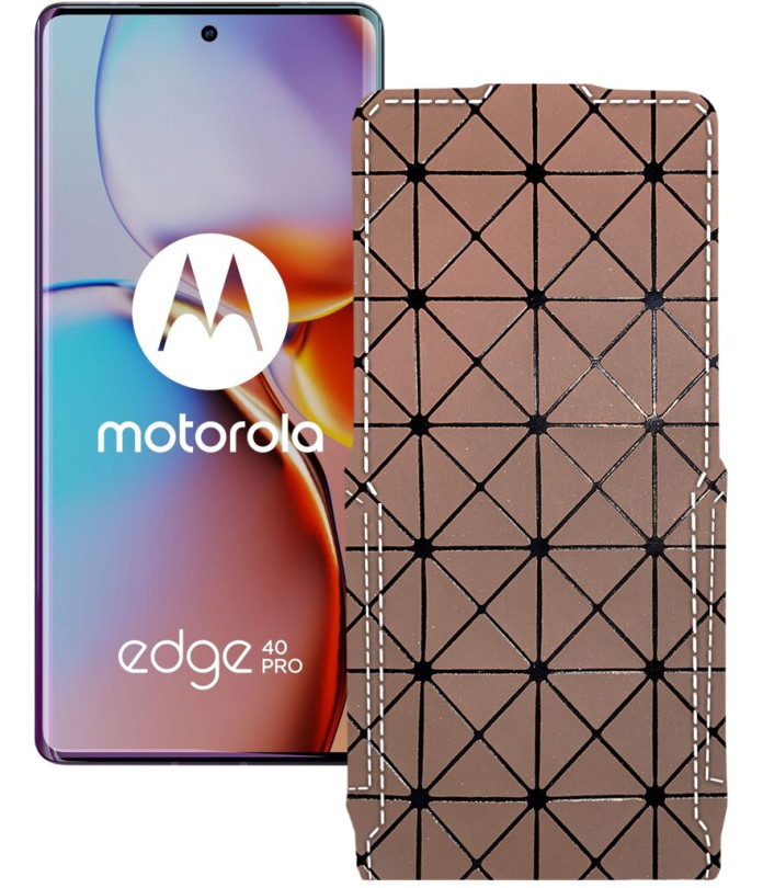 Чохол-флип з екошкіри для телефону Motorola Edge 40 Pro