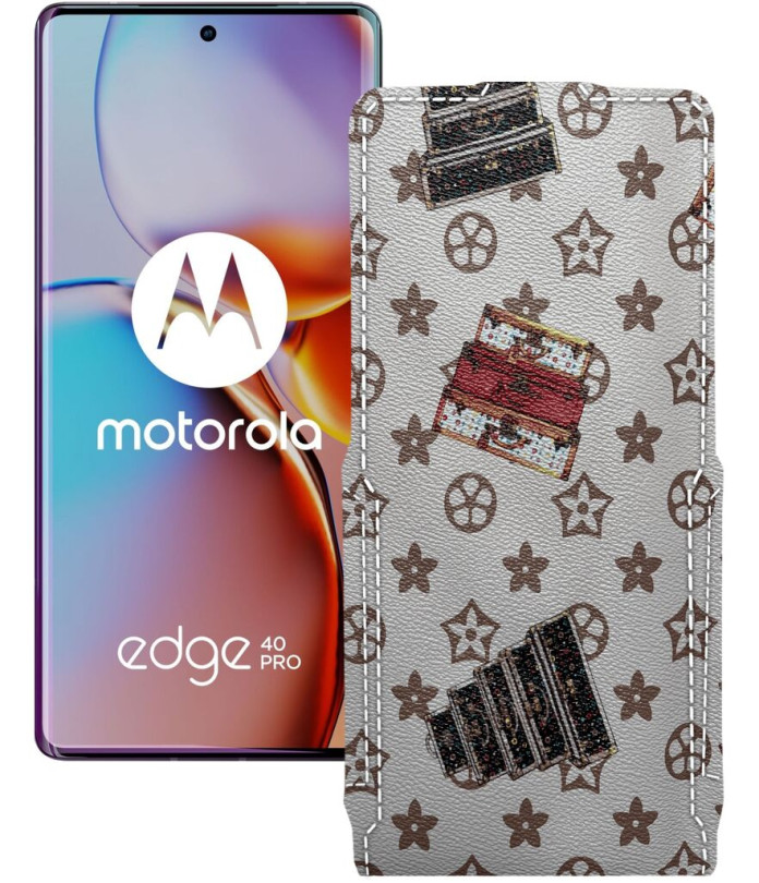 Чохол-флип з екошкіри для телефону Motorola Edge 40 Pro