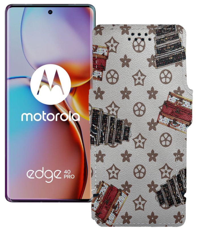 Чохол-книжка з екошкіри для телефону Motorola Edge 40 Pro