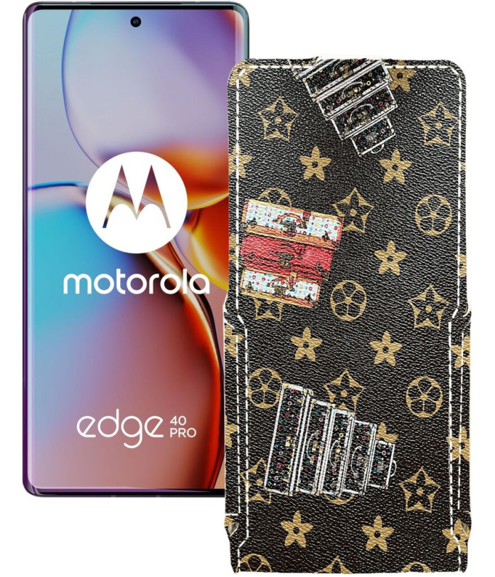 Чохол-флип з екошкіри для телефону Motorola Edge 40 Pro