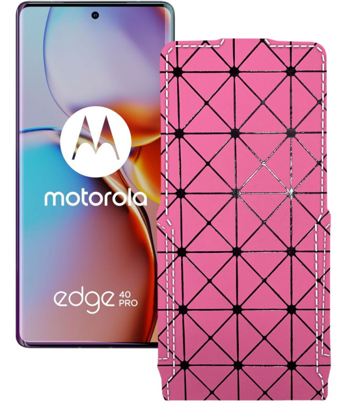 Чохол-флип з екошкіри для телефону Motorola Edge 40 Pro