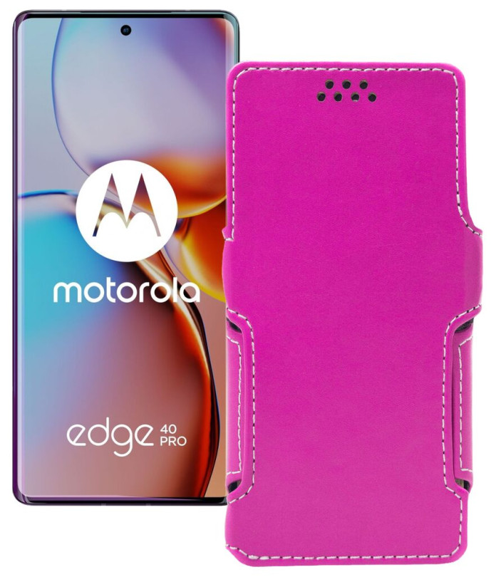 Чохол-книжка з екошкіри для телефону Motorola Edge 40 Pro